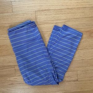 Athleta Cropped Striped Leggings